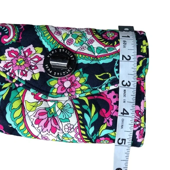 Vera Bradley Turnlock Wallet Paisley Petal Floral Organize - Picture 7 of 9